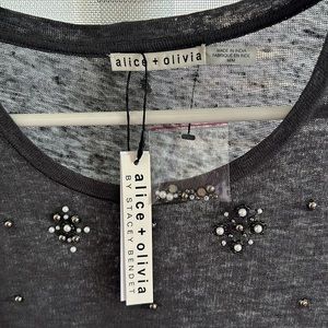 Alice + Olivia Embellished Top -NWT